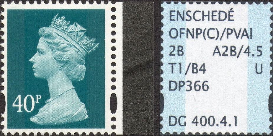 2006 GB - SGY1711 (U387) 40p Turquoise (E) frm Brunel DX36 MNH